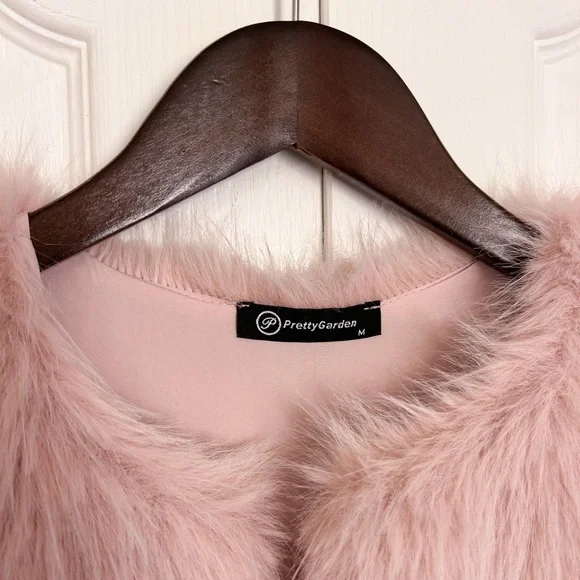 PRETTYGARDEN Pink Faux Fur Jacket - Picture 6 of 10